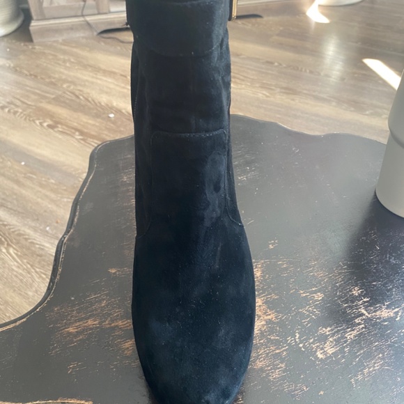 Express Genuine Suede Platform Buckle Boots - Picture 9 of 14